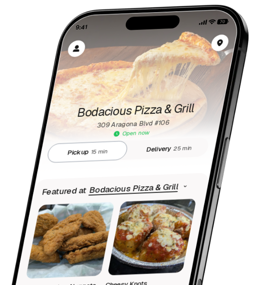 Bodacious Pizza & Grill app preview